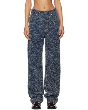 Stella McCartney High-Rise Bouclé Jeans - Blue