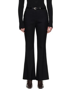 LE17SEPTEMBRE Flare Western Belt Trousers - Black