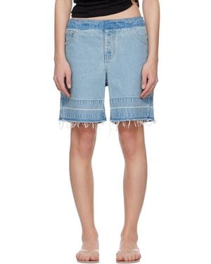 Christopher Esber Deconstruct Denim Shorts - Blue