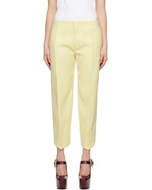 Bottega Veneta Yellow Curved Trousers - Multicolour