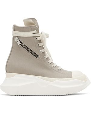 Rick Owens Taupe Concordians Cargo Abstract Sneaks Trainers - Grey