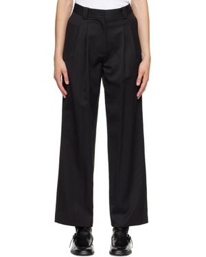 NOTHING WRITTEN Frame Wool Trousers - Black