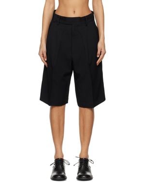 Yohji Yamamoto ブラック タック ショートパンツ
