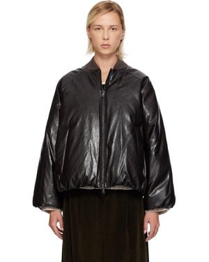 Weekend by Maxmara Potente Faux-Leather Down Jacket - Black