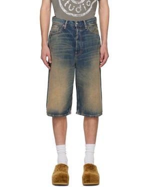 Acne Studios ブルー ルーズフィット デニムショートパンツ