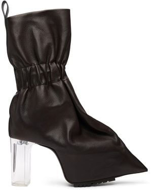 Rick Owens Tower Pull-On Cuffed Taquito Boots - Black