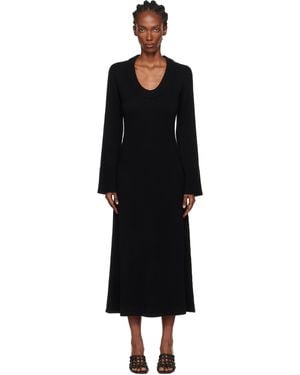 Loulou de Saison Ari Long Knit Maxi Dress - Black