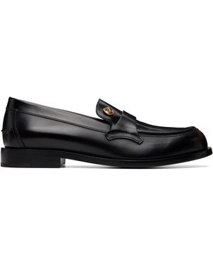 Versace Flâneurs Manu Noirs En Cuir
