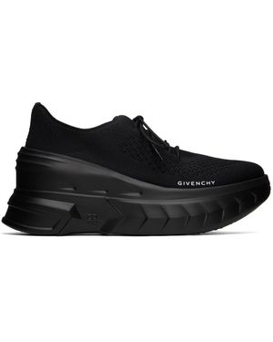 Givenchy Marshmallow Wedge Chunky-sole Knitted Low-top Trainers - Black