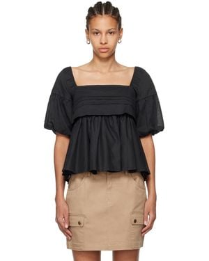 STAUD Darla Blouse - Black