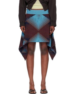 Kiko Kostadinov Ikat Argyle Jacquard Miniskirt - Black