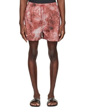 Stockholm Surfboard Club Embroidered-Logo Swim Shorts - Pink