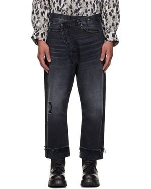 R13 Crossover Jeans - Black