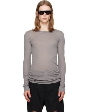 Rick Owens Tower Rib Ls T-Shirt - Grey