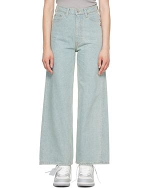 A Bathing Ape Crystal Stone Sta Logo Baggy Jeans - Blue