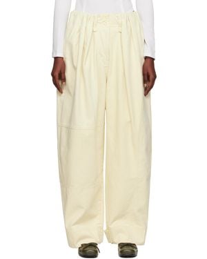 OPEN YY Full Gather Pants - Natural