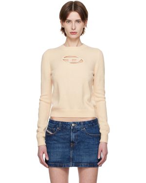 DIESEL オフホワイト M-Areesa-Slim セーター - ブルー