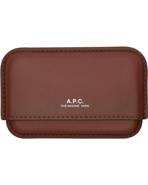 A.P.C. Magna Carta Card Holder - Brown