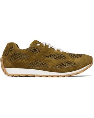 Bottega Veneta Khaki Orbit Trainers - Black