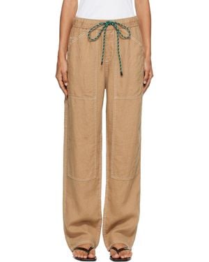 Rag & Bone Atlas Linen Lounge Pants - Natural