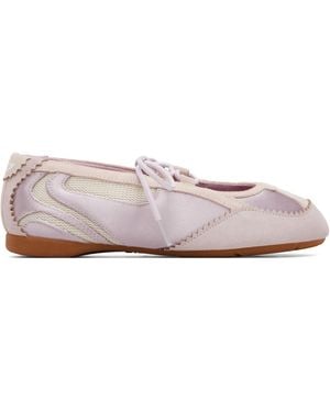 DIESEL D-Mile Lace-Up Ballerina Flats - Pink
