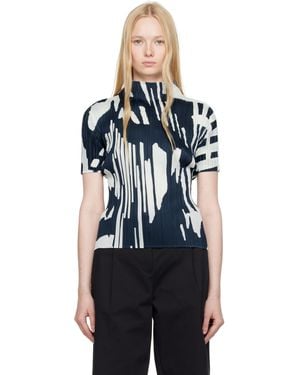 Pleats Please Issey Miyake Refraction Top - Black