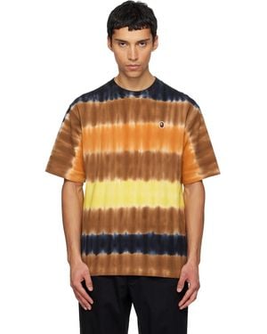 A Bathing Ape Drip Stripe One Point T-Shirt - Orange