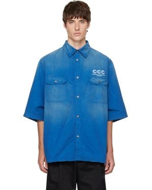 Willy Chavarria S/S Workwear Corcoran Overshirt - Blue