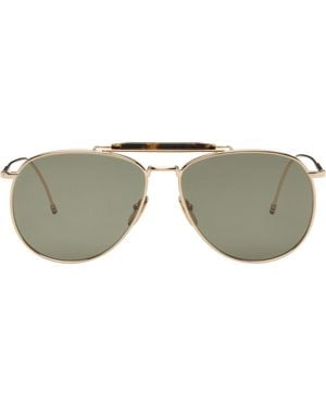 Thom Browne Aviator Sunglasses - Black