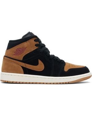 Nike Tan Air Jordan 1 Mid Se Trainers - Black