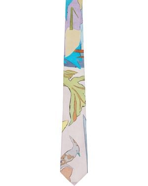 Paul Smith Pastel 'River Collage' Tie - Black
