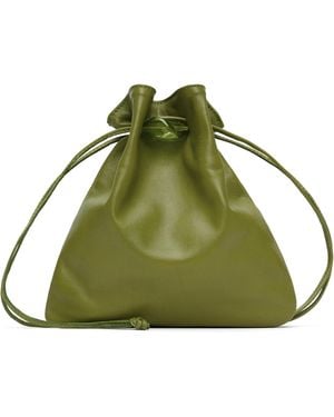 ayllon CASILDA POUCH IN BLACK レザー 巾着バッグ Ayllón: SSENSE Exclusive Tan Casilda Pouch | SSENSE