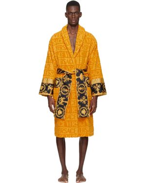 Versace 'I Heart Baroque' Bathrobe - Yellow