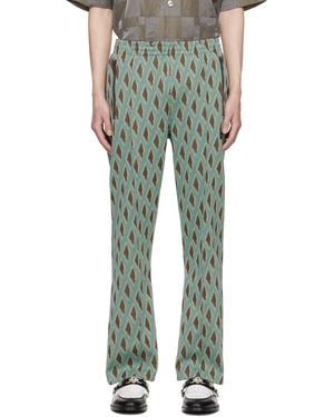 Needles Blue & Brown Drawstring Track Pants - Green