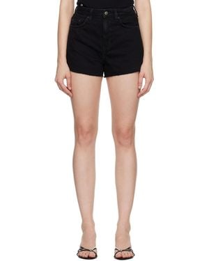 Ksubi Rise N Hi Stealth Denim Shorts - Black
