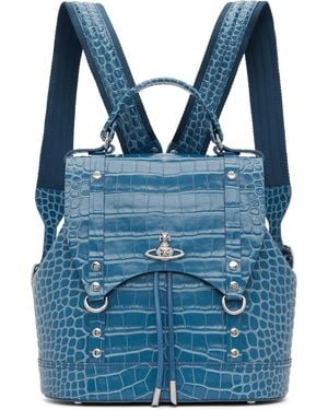 Vivienne Westwood Leather Max Small Backpack - Blue