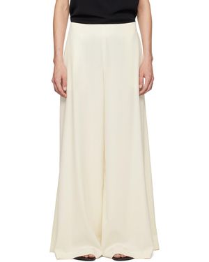 The Row Pantalon dela blanc cassé - Noir