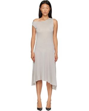 St. Agni Fine Jersey Off Shoulder Midi Dress - White