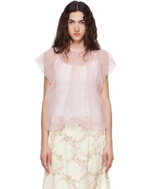 Simone Rocha Gathered Cord Blouse - Multicolor