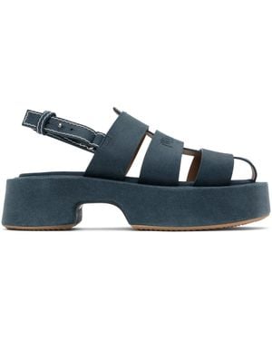 JWアンダーソン メンズ スエード スライド サンダル ブラック メンズ JW Anderson サンダル、スライド、ビーチサンダル