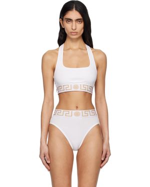 Versace Cotton-Jersey Scoop Bralette - Black