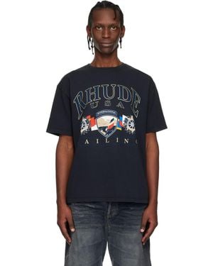 Rhude Usa Sailing Icon T-Shirt - Black