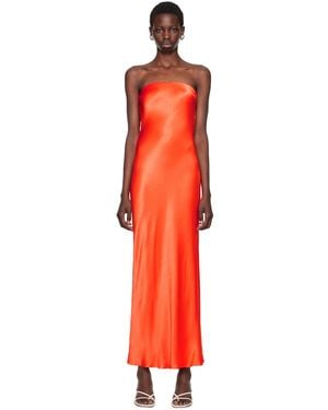 Bec & Bridge Moon Dance Strapless Maxi Dress - Orange