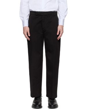 Thom Browne Cotton Twill Utility Pants - Black