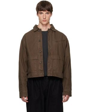 Entire studios Blouson Hatch Kaki - Marron