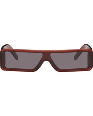 Rick Owens Burgundy Tower Gethshades Sunglasses - Brown
