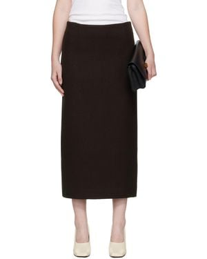 R2W Mullin Wool Midi Skirt - Black