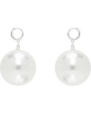 Sandy Liang Bubblegum Faux- Earrings - White