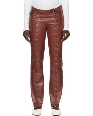 Saks Potts Christina Leather Trousers - Red