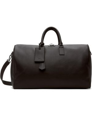 BOSS Beckham Edition Grained Leather Holdall Duffle Bag - Black